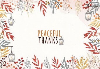 Send heartfelt Thanksgiving wishes with this elegant autumn botanical card design for a grateful holiday