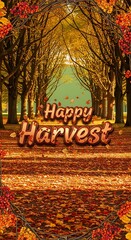 Celebrate a happy harvest with falling leaves and stunning colors for autumn and Thanksgiving season
