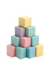 Obraz premium Pastel Block Pyramid High quality Realistic image.