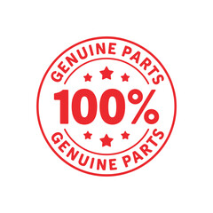 100 percent genuine parts seal of authenticity