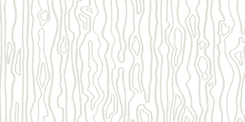 Wood linear texture, grey lines on white background, vector pattern
