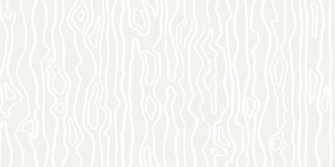 Wood linear texture, grey lines on white background, vector pattern