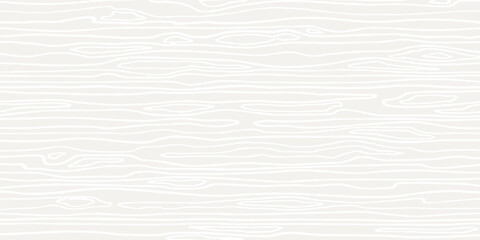 Wood linear texture, grey lines on white background, vector pattern