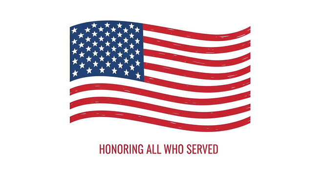USA Flag Honoring Veterans