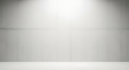 Empty white room with spotlight isolated on white background for mockup