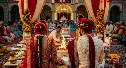 Indian Wedding Ceremony, Couple, Tradition, Hindu, Marriage