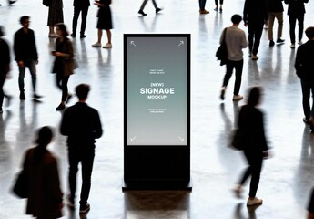 Vertical Digital Signage Mockup