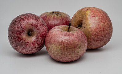 A composition of a typically autumnal fruit, such as the Annurca apples from Campania, which enhances its beauty and details.