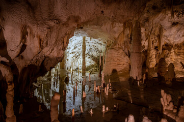 The Frasassi Caves are underground karst caves located in the municipality of Genga, in the province of Ancona, within the Gola della Rossa and Frasassi Regional Natural Park.