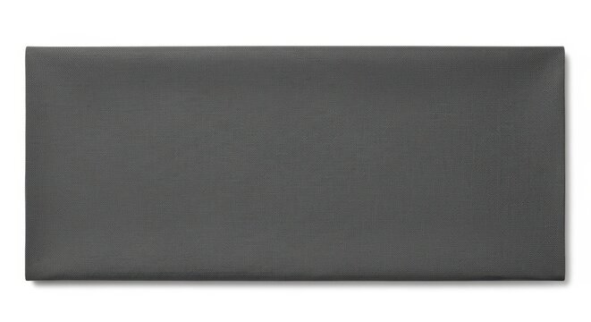Dark gray textured cloth napkin on white background