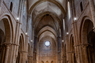 Priverno, Latina, Italy. Cistercian Abbey of Fossanova.