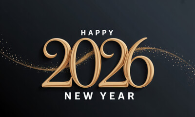 Happy New Year 2026 Greeting Card
