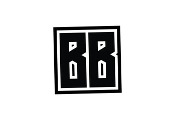 BA Modern Monogram Logo Design with Bold Geometric Shape and Minimal Frame.