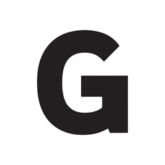 Fototapeta premium G letter icon silhouette vector flat illustration design. 