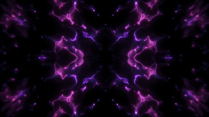 Mesmerizing purple and blue abstract neon light pattern on dark background