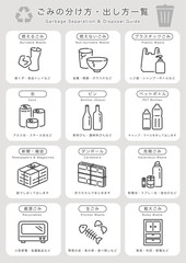 Recycling & Waste Separation Poster（ごみ分別リサイクルポスター）_A3縦