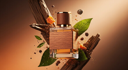 Suspended Perfume Bottle With Natural Elements