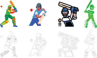 Diverse Family Group or Team Avatars Icon Set in Four Styles.