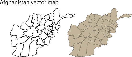 vector illustration of Afghanistan map