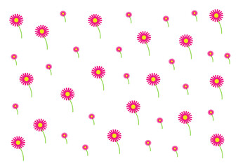 spring, summer pattern, red beautiful flowers background