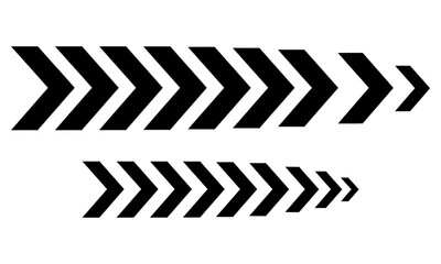 Abstract graphic design element showcasing a dynamic chevron arrow pattern, conveying forward momentum, swift progress, and clear directional flow for modern visual communication