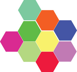 Colorful Hexagon Pattern Design Abstract Background Geometric Honeycomb Structure Modern Graphic Element
