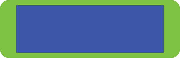 Modern Blue Rectangular Shape on Light Green Background Design Element with Rounded Corners