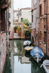Venice canal with historic buildings