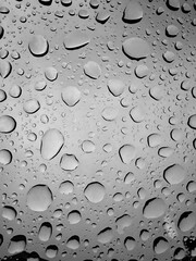 Water drops on glass surface