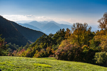 Mountain valley in autumn