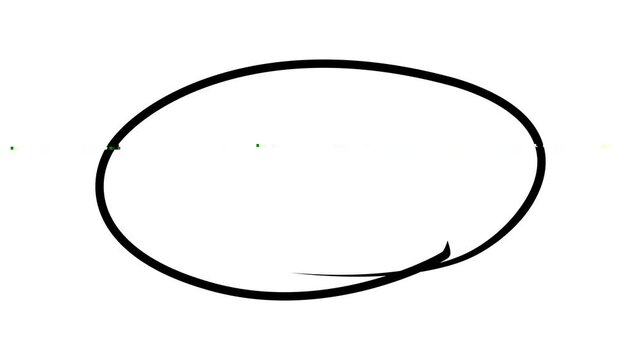 hand drawing different circles animation isolated on white background, Handwritten red circle. For marking text, numbers, marker pen, pencil, logo, hand-drawn doodle grunge circle highlights. 4k