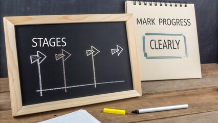 Visual Representation of Stages for Marking Progress Clearly