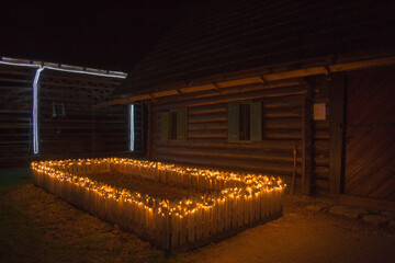 Christmas Lights at Mozirski Gaj Park, Slovenia – Winter Night Illumination © Darinko