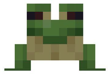 Pixel Frog Vector Illustration