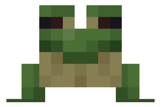 Pixel Frog Vector Illustration