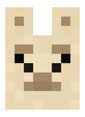 Pixel Lama Vector Illustration