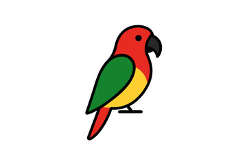 Fototapeta premium Vector Illustration of a Colorful Parrot