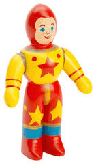 PNG Colorful wooden toy astronaut
