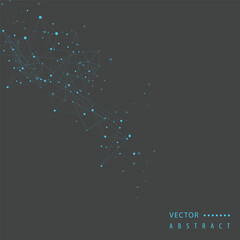 Abstract Digital Circles Connect. Futuristic Circular Wave. Big Data Visualization. Vector Illustration