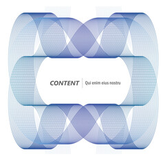 Symmetric Waves: Abstract Template for Digital Content. Vector design