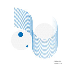 Geometric Elegance: Abstract Waves in Soft. Vector design