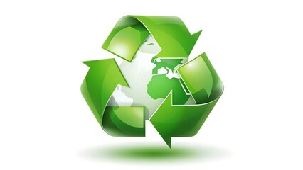 Obraz premium recycle symbol on white background