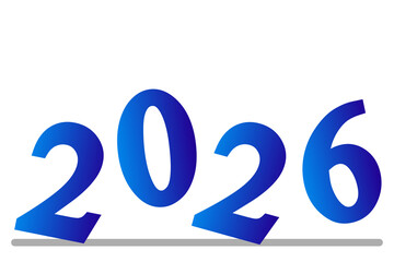 Happy New Year Greeting Banner. Elegant Color 2026 New Year Typography. New opportunity, challenge and strategy. New plans, goals and visions in business for year 2026.New Year poster design