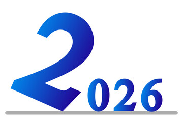 Happy New Year Greeting Banner. Elegant Color 2026  Year Typography. New opportunity, challenge and strategy.plans, goals and visions in business for year 2026.New Year poster design