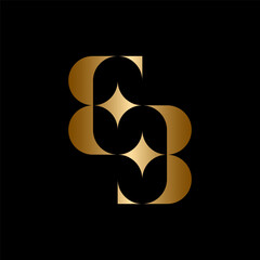 Letter EB or BB luxury minimalist monogram logo