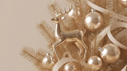 Festive holiday decorations indoor christmas tree ornamental display cozy environment close-up view seasonal charm