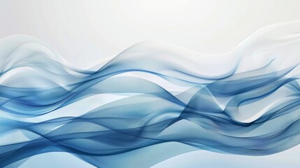 Modern abstract backdrop with smooth blue white gradient waves