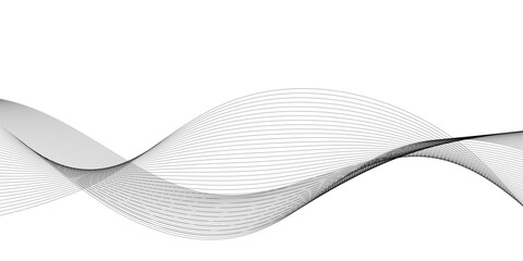 Wavy business curve lines on transparent background. Abstract ocean wave line background. Wave swirl, frequency sound wave, twisted curve lines with blend effect	
