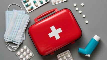 Compact First Aid Kit with Essential Emergency Medical Supplies