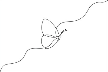 Minimalist abstract insect vector icon or simple logo concept